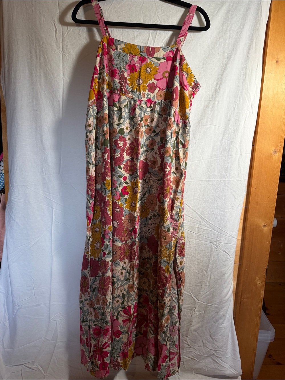 NATURAL LIFE Pink & Yellow Floral Maxi Dress